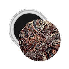 Paisley Print Musical Notes5 2 25  Magnets by RiverRootz