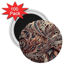 Paisley Print Musical Notes5 2 25  Magnets (100 Pack)  by RiverRootz