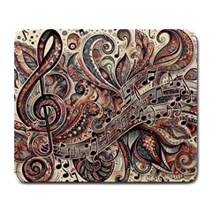 Paisley Print Musical Notes5 Large Mousepad by RiverRootz