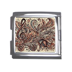 Paisley Print Musical Notes5 Mega Link Italian Charm (18mm) by RiverRootz