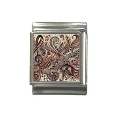 Paisley Print Musical Notes5 Italian Charm (13mm) by RiverRootz