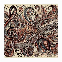 Paisley Print Musical Notes5 Medium Glasses Cloth by RiverRootz