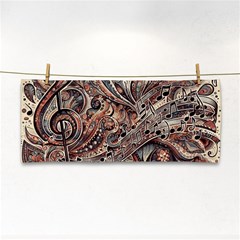 Paisley Print Musical Notes5 Hand Towel