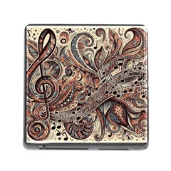 Paisley Print Musical Notes5 Memory Card Reader (square 5 Slot) by RiverRootz