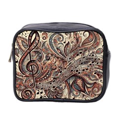 Paisley Print Musical Notes5 Mini Toiletries Bag (two Sides)