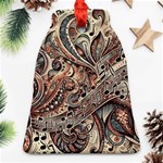 Paisley Print Musical Notes5 Bell Ornament (Two Sides) Front