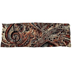 Paisley Print Musical Notes5 Body Pillow Case Dakimakura (two Sides) by RiverRootz