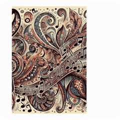 Paisley Print Musical Notes5 Small Garden Flag (two Sides) by RiverRootz