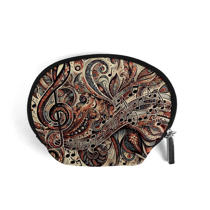 Paisley Print Musical Notes5 Accessory Pouch (Small)