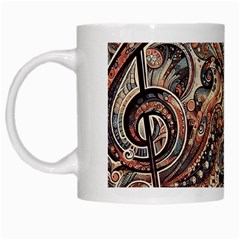 Paisley Print Musical Notes5 White Mug by RiverRootz