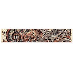 Paisley Print Musical Notes5 Large Premium Plush Fleece Scarf 