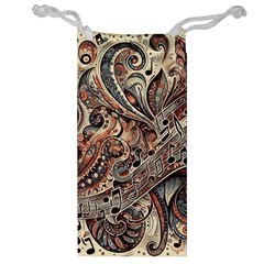 Paisley Print Musical Notes5 Jewelry Bag