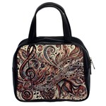 Paisley Print Musical Notes5 Classic Handbag (Two Sides) Front