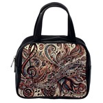 Paisley Print Musical Notes5 Classic Handbag (Two Sides) Back