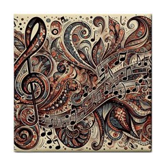 Paisley Print Musical Notes5 Face Towel