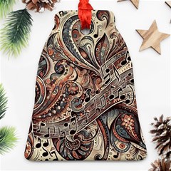 Paisley Print Musical Notes5 Ornament (bell)