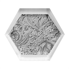 Paisley Print Musical Notes5 Hexagon Wood Jewelry Box by RiverRootz