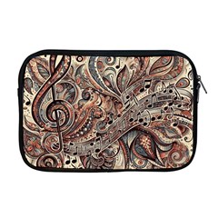 Paisley Print Musical Notes5 Apple Macbook Pro 17  Zipper Case by RiverRootz