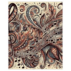 Paisley Print Musical Notes5 Drawstring Bag (small) by RiverRootz