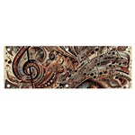 Paisley Print Musical Notes5 Banner and Sign 6  x 2  Front