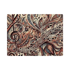 Paisley Print Musical Notes5 Premium Plush Fleece Blanket (mini) by RiverRootz