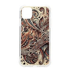 Paisley Print Musical Notes5 Iphone 11 Tpu Uv Print Case by RiverRootz