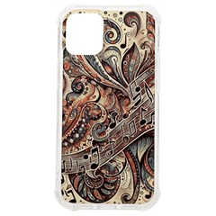 Paisley Print Musical Notes5 Iphone 12 Mini Tpu Uv Print Case	 by RiverRootz