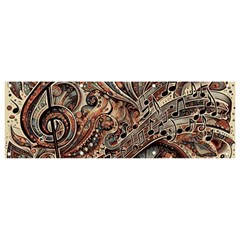 Paisley Print Musical Notes5 Banner And Sign 9  X 3  by RiverRootz