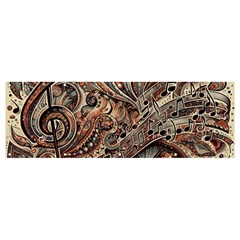 Paisley Print Musical Notes5 Banner And Sign 12  X 4  by RiverRootz