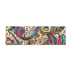 Paisley Print Musical Notes Sticker Bumper (100 Pack) by RiverRootz