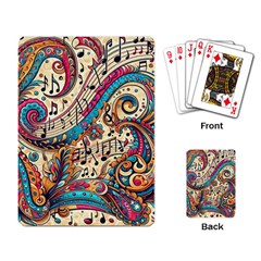 Paisley Print Musical Notes Playing Cards Single Design (rectangle)