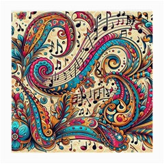 Paisley Print Musical Notes Medium Glasses Cloth (2 Sides) by RiverRootz