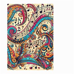 Paisley Print Musical Notes Small Garden Flag (two Sides) by RiverRootz