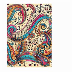 Paisley Print Musical Notes Large Garden Flag (two Sides) by RiverRootz