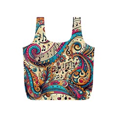 Paisley Print Musical Notes Full Print Recycle Bag (s)