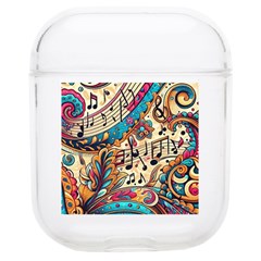 Paisley Print Musical Notes Soft Tpu Airpods 1/2 Case by RiverRootz