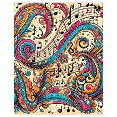 Paisley Print Musical Notes Drawstring Bag (small) by RiverRootz