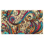 Paisley Print Musical Notes Banner and Sign 7  x 4  Front