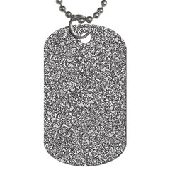 Fuck You Phrase Sketchy Drawing Motif Random Pattern Black Backgrond Dog Tag (one Side)