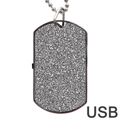 Fuck You Phrase Sketchy Drawing Motif Random Pattern Black Backgrond Dog Tag Usb Flash (two Sides) by dflcprintsclothing