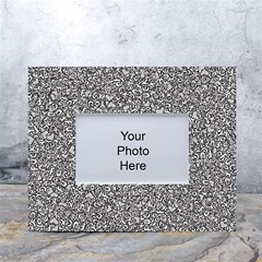 Fuck You Phrase Sketchy Drawing Motif Random Pattern Black Backgrond White Tabletop Photo Frame 4 x6  by dflcprintsclothing