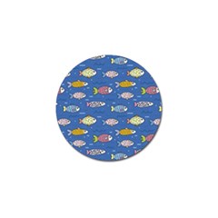 Sea Fish Blue Submarine Animals Patteen Golf Ball Marker