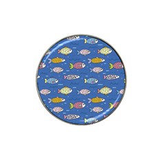 Sea Fish Blue Submarine Animals Patteen Hat Clip Ball Marker (10 Pack)