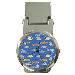 Sea Fish Blue Submarine Animals Patteen Money Clip Watches