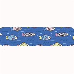 Sea Fish Blue Submarine Animals Patteen Large Bar Mat