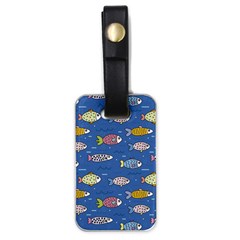 Sea Fish Blue Submarine Animals Patteen Luggage Tag (one Side)