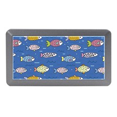 Sea Fish Blue Submarine Animals Patteen Memory Card Reader (mini)