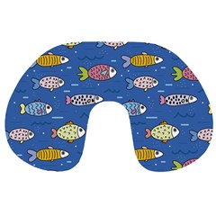 Sea Fish Blue Submarine Animals Patteen Travel Neck Pillow