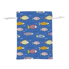 Sea Fish Blue Submarine Animals Patteen Lightweight Drawstring Pouch (s)