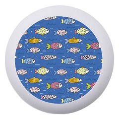 Sea Fish Blue Submarine Animals Patteen Dento Box With Mirror